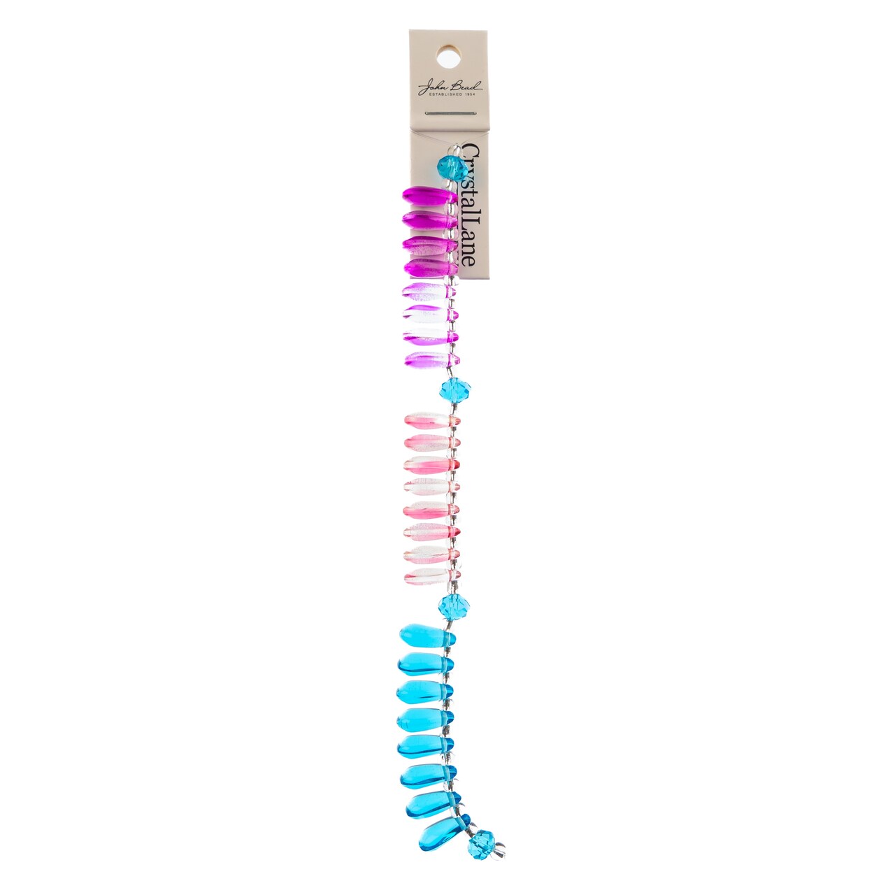 John Bead Crystal Lane DIY Flower 7in Bead Strand 24pcs-Teardrop Mix